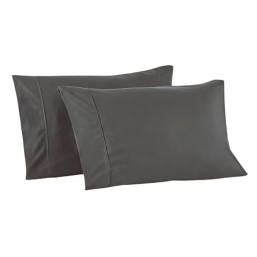 PeachSkinSheets Night Sweats: The Original 1500tc Soft King Pillowcase Set Graphite Gray