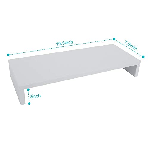 Support de moniteur bois blanc violacé pour corriger la posture et ranger le bureau