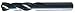 Cle-Line C23900 Heavy Duty Screw Machine Length, High Speed Steel, Steam Oxide Finish, Straight Shank, 135-Degree Split Point, 3.40 mm Drill Diameter (Pack of 12)