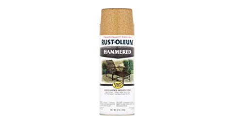 Rust-Oleum 7210830 Stops Rust Hammered Spray Paint, 12 Oz, Gold, 12 Ounce (Pack of 1), 12 Fl Oz