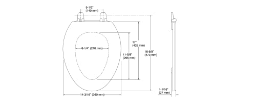 Kohler K-4647-0 Stonewood Molded-Wood With Color-Matched Plastic Hinges Elongated Toilet Seat, White #TOP4