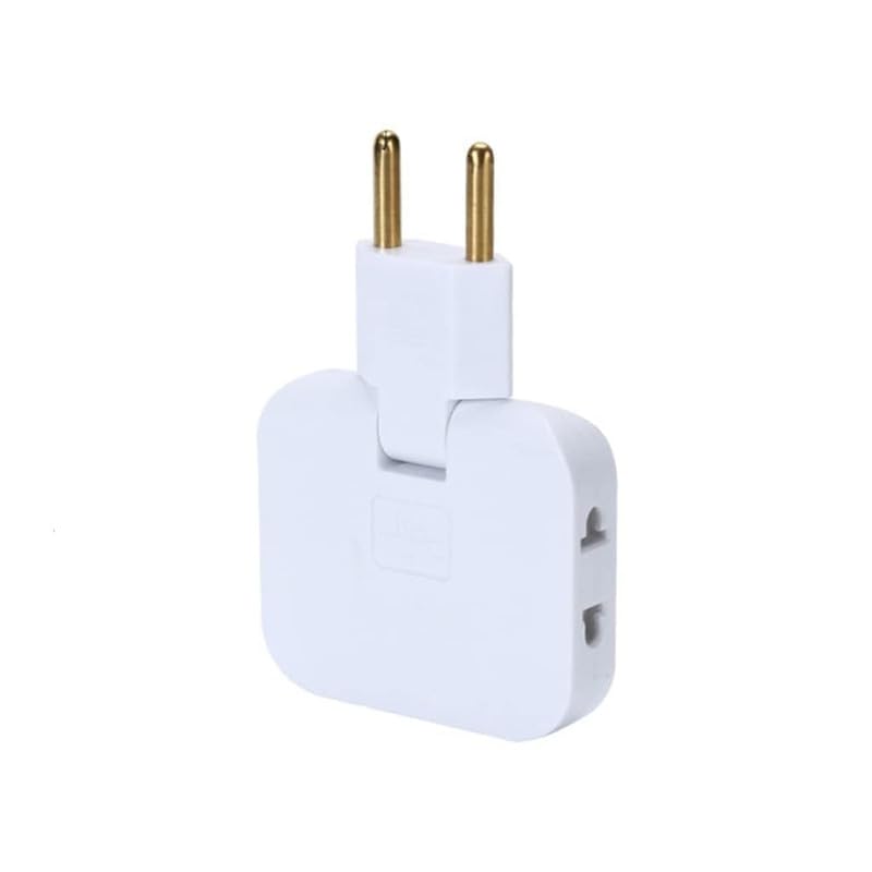 Pekos EU Plug Adapter 3 in 1 Multi-Plug Converter | Compact Foldable Outlet Extender | Portable Wireless Slim Travel Adapter with 180 Degree Rotating Plug for Home Office Use Space Saver (1 Pcs)-image-23