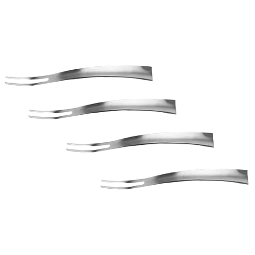OFFSCH 4pcs Stainless Steel Dovetail Forks Salad Sporks Fruit Forks Dinnerware for Party Wedding Restaurant
