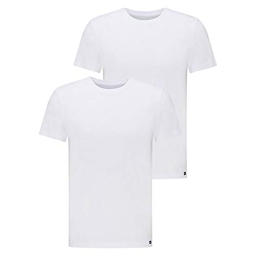 Lee - T Shirt Herren - Slim Fit - Twin Pack Crew - Weiß – Ansicht 4