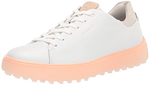 Ecco Women's Tray Hybrid Hydromax Water Resistant Golf Shoe, Bright White/Peach Nectar, 7-7. 5 #TOP15
