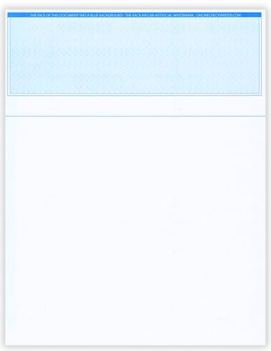 Blank Check Paper - Security Business Check Stock for Laser & Inkjet Printers - Compatible with QuickBooks and OnlineCheckWriter - Multiple Pack Sizes (25 Sheets)