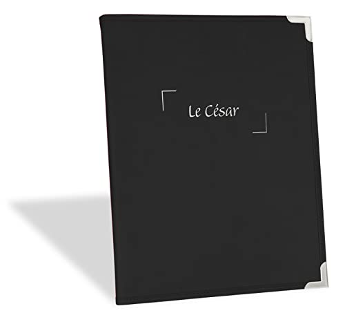 10 portamenu menù A4 personalizzata Nero Grigio