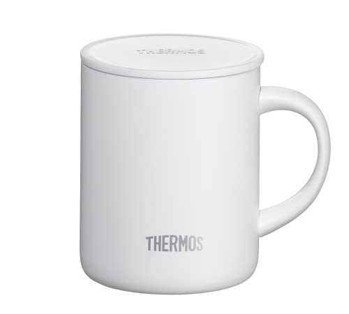 Thermos Longlife - Tazza da 0,35 l, in acciaio inox, con coperchio o sottobicchiere, in acciaio inox, per mantenere le bevande calde o fredde più a lungo, lavabile in lavastoviglie, senza BPA