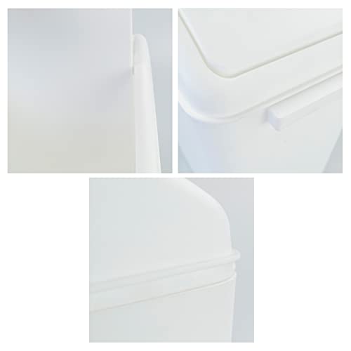 Caneca de Basura Plástica Rectangular 4.5 Galones Blanca miniatura 2