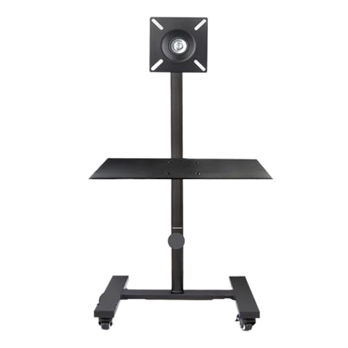 Support de sol pour écran avec rotation et roulettes, support clavier court inclus