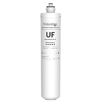Waterdrop RF15W-UF 0.01 Micron Water Filter, Reduces Lead, Chlorine, Bad Taste & Odor, 19K Gallons High Capacity, Replacement for Waterdrop Under Sink Water Filtration System, White