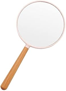 JOZZY Cosmetic Mirror Hand-held Mirror with Handle ，Wooden Hand Makeup Mirror Makeup Mirror Home Salon Travel Hand-held Makeup Mirror