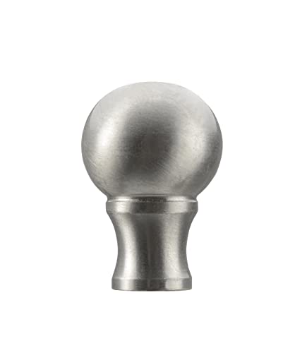 Image of Aspen Creative 24018-21 Steel Lamp Finial in Brushed Nickel Finish, 1 3 /8 inch (1 Pack)