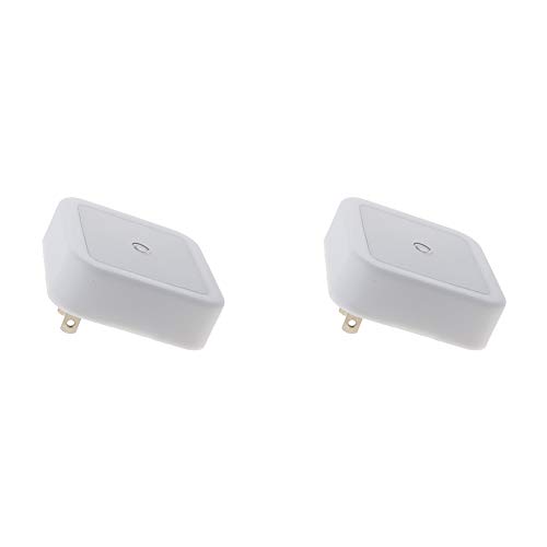 Image of Othmro ABS L65xW65xH68 Plug-in Night Light Warm Light LED Christmas Light Bulb Bed Lights with Auto Dusk-to-Dawn Sensor for Bedroom Kitchen Hallway White US Plug 2Pcs