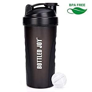 VENNERLI Protein Shaker Bottle Shaker Cup with Mixer Ball BPA Free Plastic Leakproof Sports Water Bottle for Fitness Sports and Travel (800ml Black) - Image 2