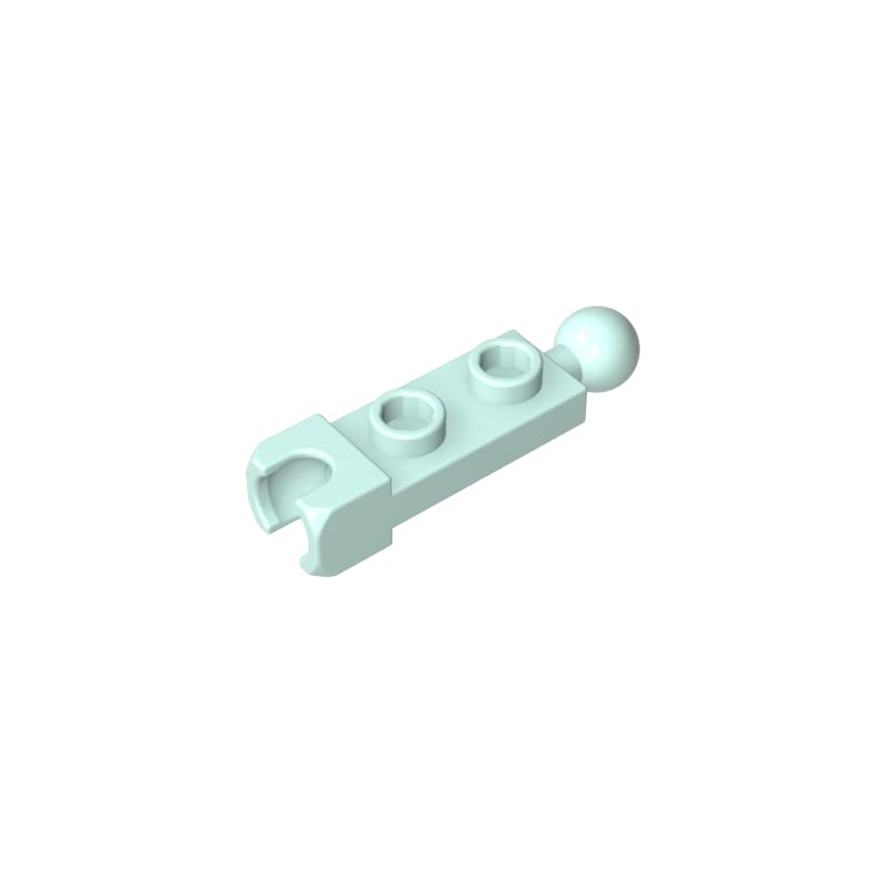 Gobricks Hinge Plate Plate Special 1x2 with 5.9mm End Cup and Towball 14419 GDS-904 50Pieces Compatible with Lego Classic Bulk Toy MOC Color:Light Aqua — image 1