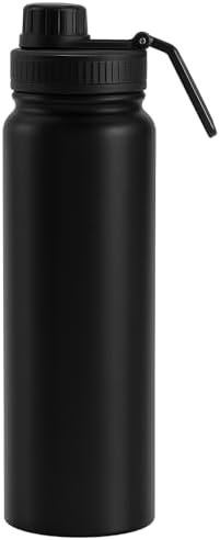 Garrafa Térmica 800 ml Inox Esportiva Preta – Squeeze Isolada a V...