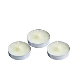 3-Pack White Tea Light Candles Mini Smokeless Candles Ideal for Chocolate Melting Cups Weddings Christmas Parties Power Outages and More