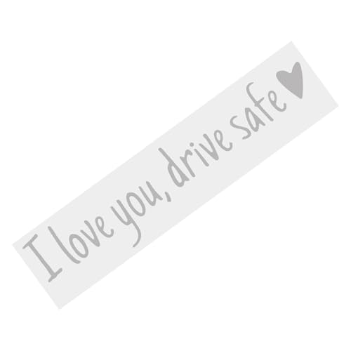 Calcomanía de espejo retrovisor, pegatina espejo de vista trasera,Cartas de calcomanía de espejo de automóvil letras impermeables - I Love You Drive Safe Emblem Etiquetas para vehículos de camiones De