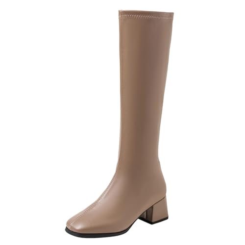 Bottes d'hiver à la mode pour femme kaki confortables en 39.5
