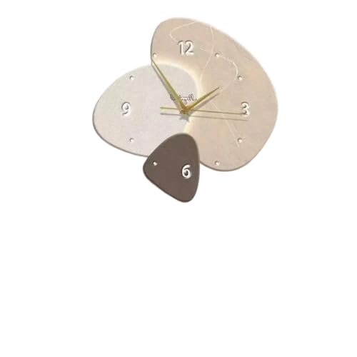 Living Room Household wall-Mounted Silent Modern Simple wall Clock (Shi Guang,Stone to Turn)