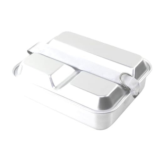 PHENOFICE Sturdy Stainless Steel Lunch Box Insulated for Adults Compact Camping Food Holder Outdoor Cookware