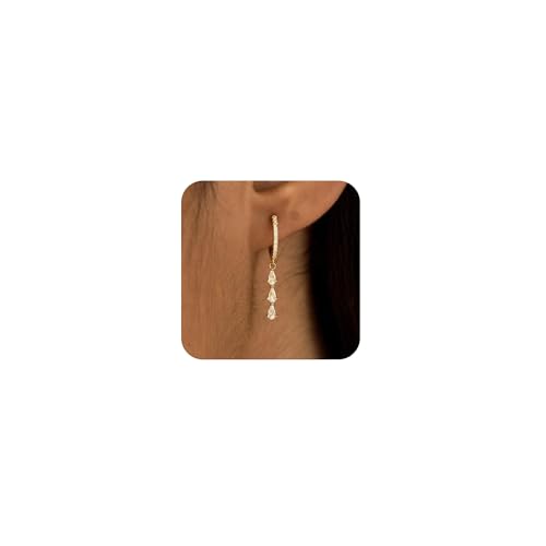 Dangle Earrings for Women, Dainty Drop Earrings 14K Gold Plated Danling Earrings for Women Trendy...