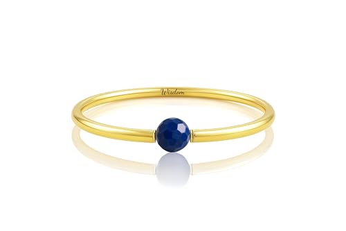 Bracelet sagesse en Or et Lapis Lazuli, l'éclat d'un bleu mystique