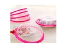 Upkaranwale Transparent Microwave Heating Silicone Fresh-Keeping Cover Refrigerator Fresh-Keeping Film Sealed Food Bowl Cover (Pack Of 1) 4