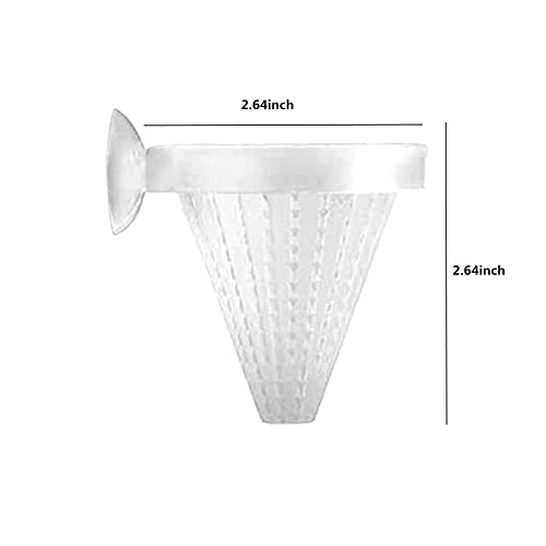 Image of alfyng 8pcs Aquarium Red Worm Cone Feeder, Bloodworm Cone Feeder, Shrimp Fish Food Feeding Plastic Cup with Suckers for Fish Tank (2.64 x 2.64 inch)
