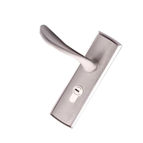 DOITOOL Serratura Maniglia Porta Interna in Lega di Alluminio Antifurto Silenziosa con Rimbalzo Automatico per Camera da Letto e Bagno Resistente e Ergonomica