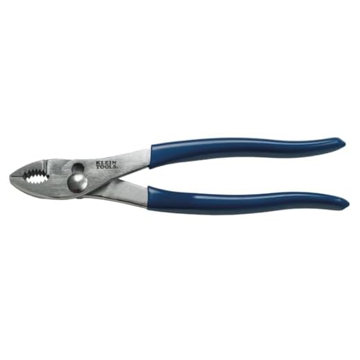 Klein Tools D511-8 Slip-Joint Pliers with Shear Type Cutting, 8-Inch , Blue