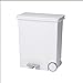 Kosz na śmieci 25L/33L Kosz na śmieci z pedałem, ABS Pojemnik do recyklingu z kółkami Kosze na śmieci Kosze na śmieci do użytku wewnątrz/na zewnątrz Kosze na śmieci (kolor: biały wąski bok, rozmiar: 3