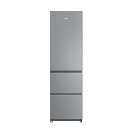 Haier 3D 55 Series 3 HTR3518ENMX - Frigorífico Combi, Cajones Direct Access, Circular AirFlow, 303L, My ZonePro, FunciónECO, Total No Frost, Ancho 54,5cm, Motor Inverter, LuzLED, Display Interno, Inox