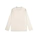 Long Sleeve Shirts for Women Basic Business Casual Tops Work Clothes Crew Neck Loose Fit Fall Fashion Outfits Beige XXL