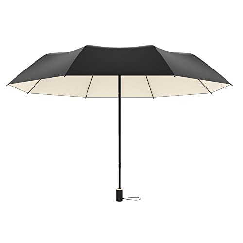 Parapluie de voyage compact beige idéal pour petit sac à dos