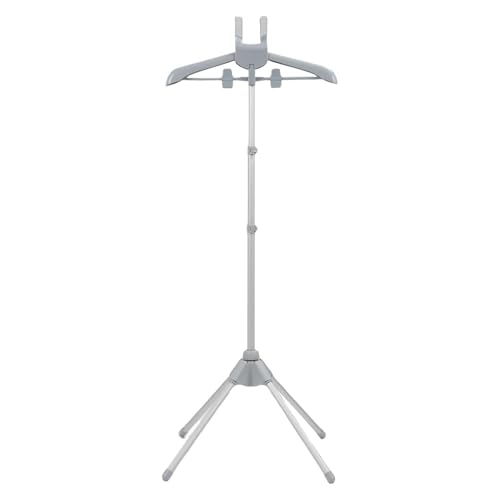 Image of RENVA Foldable Garment Steamer Hanger,Adjustable Steamer Rack with 2 Clips for Suits,Shirts,Coats. (Blue)