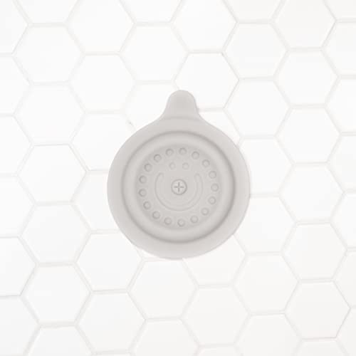 Image of Ubbi Bathtub Drain Cover, Silicone Drain Stopper with Suction, Baby Bath Time Accessory, Gray (Pack of 2)