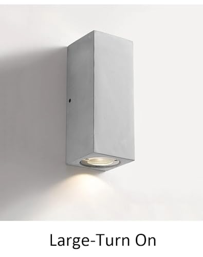 Appliques murales extérieures en ciment style industriel avec éclairage LED compact - 3
