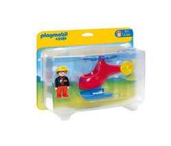 Preisvergleich Produktbild PLAYMOBIL 1.2.3 - Feuerwehrhubschrauber - 6789 (Playmobil 1.2.3 4008789067890) Der Feuerwehrhubschrauber 6789 von Playmobil ist eine tolle Ergänzung für die Sammlung Ihres Kindes.