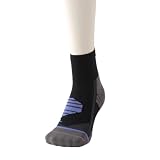 [Tabio]ライトクッションロークルー（Sサイズ） 23.0～25.0cm 日本製 スポーツソックス ブラック