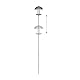 Relaxdays Vogelfutterspender, Futterhäuschen für Vögel, Aufhängen o. Stecken, Garten & Balkon, mit Stab H: 172cm, silber
