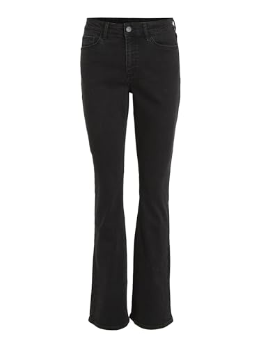 Jeans Vila Betty flared fit XS denim noir pour style bureau et soirée