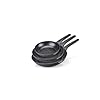 Moneta Formidabile Stone Set di 3 padelle antiaderenti 20-24-28cm, anche per induzione, 100% made in Italy Nero Set 3 padelle 20-24-28cm Nero