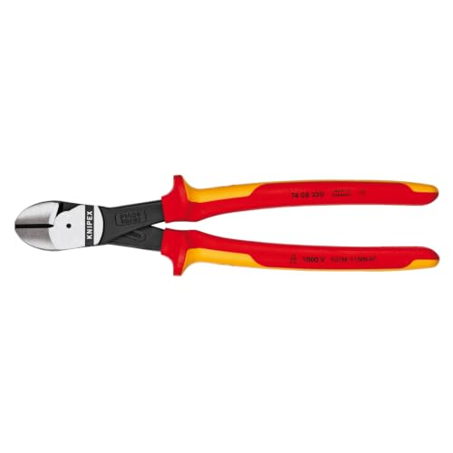 Knipex 7408250SBA 10-Inch High Leverage Diagonal Cutters - 1000 Volt