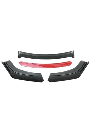 に適合する スズキ SX4 に適合する Sクロス に適合する スプリッター用 2013-2014 2015 フロントバンパースポイラー プロテクタープレート リップ ボディキット(Carbon Surface-red)