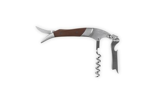 Le Creuset Black Walnut One-Step Waiter's Friend Corkscrew Wine Opener