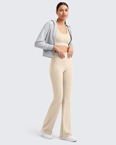 Image of G4Free BareFeel Yoga Pants Women High Waisted Flared Leggings with Pockets Soft Casual Flare Pants 29 inch /31 inch /33 inch