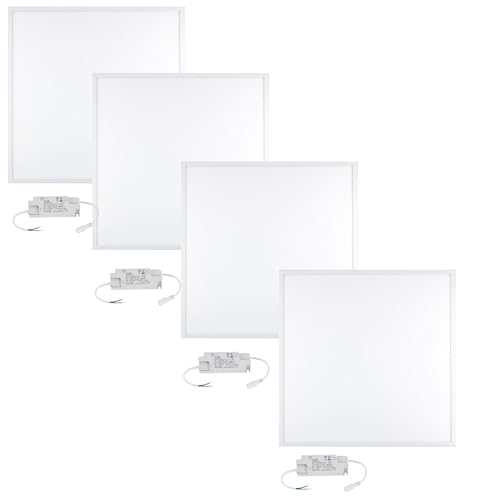 YASTA Plafoniera Led Soffitto 60x60 Pannello Led Da Incasso Per Cartongesso Luce Fredda 42w Pannello Luminoso Per Controsoffitto Con Cornice Bianca Ultra Slim 6500k (4)