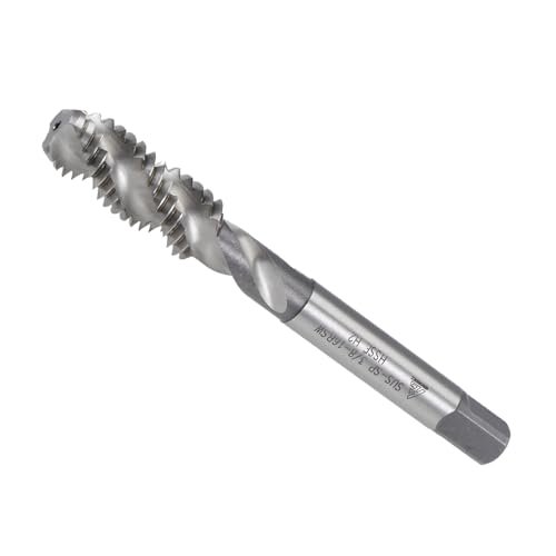 Image of CoCud Spiral Flute Thread Tap, 3/8"-16BSW Thread Size, Cobalt HSS Threading Tap - (Applications: for Drilling Tapping Aluminum Stainless Steel)
